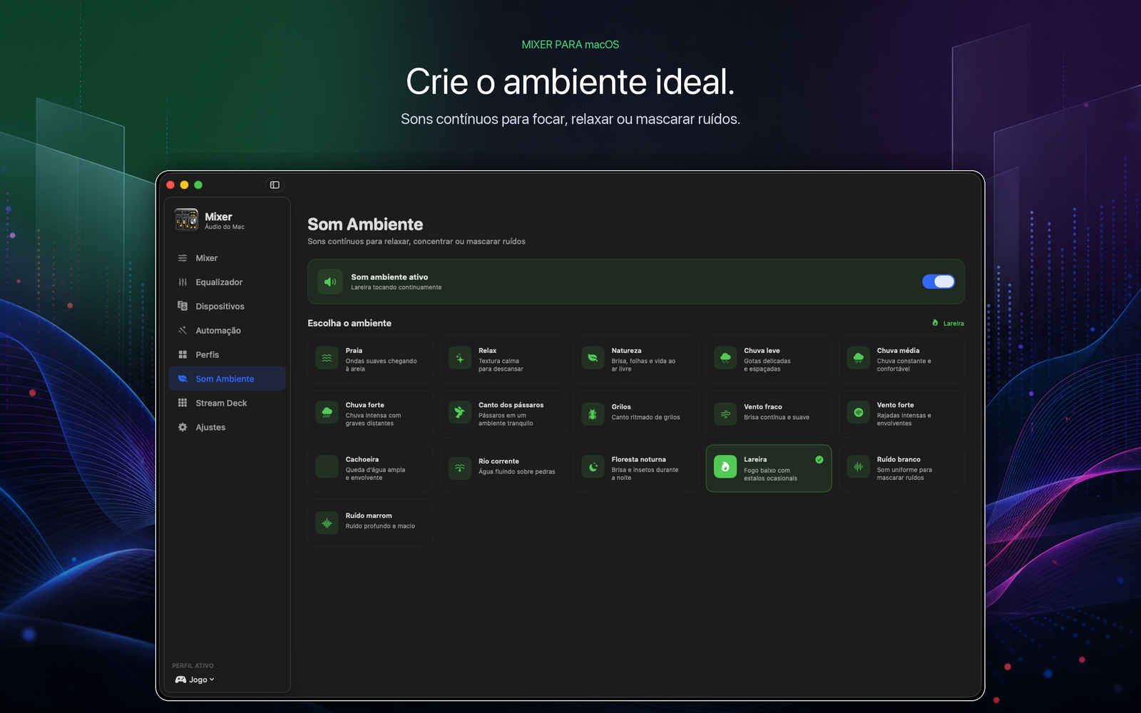 Sons ambientes contínuos